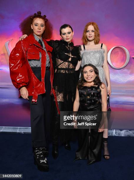 Erin Kellyman, Ruby Cruz, Ellie Bamber and Annabelle Davis attend the UK Special Screening of Lucasfilm original series "Willow" at the Curzon Soho...
