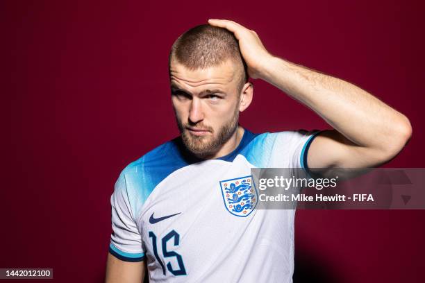 Eric Dier of England poses during the official FIFA World Cup Qatar 2022 portrait session on November 16, 2022 in Doha, Qatar.