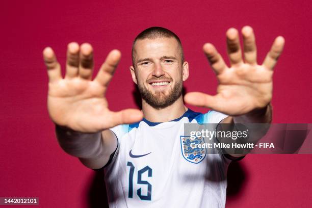 Eric Dier of England poses during the official FIFA World Cup Qatar 2022 portrait session on November 16, 2022 in Doha, Qatar.