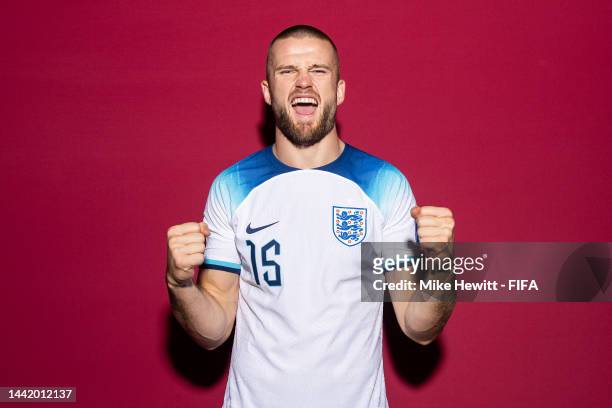 Eric Dier of England poses during the official FIFA World Cup Qatar 2022 portrait session on November 16, 2022 in Doha, Qatar.