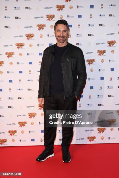Raoul Bova attends "The Christmas Show" red carpet at Odeon The Space on November 16, 2022 in Milan, Italy.