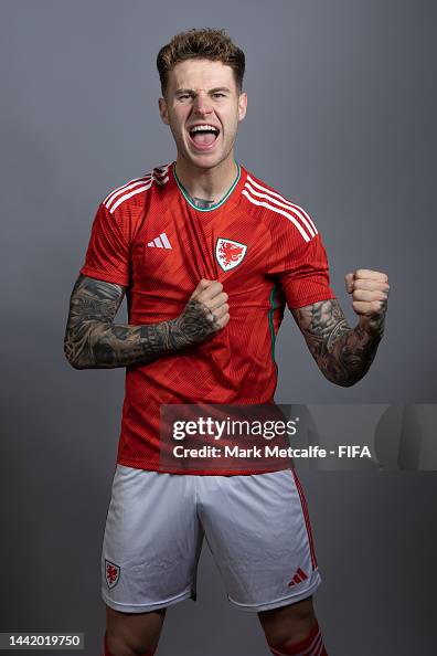 Joe Rondo Joe Rodon of Wales poses during the official FIFA World Cup Qatar ...