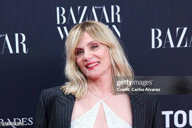Emmanuelle Seigner attends the Harper's Bazaar "Women Of The Year" awards 2022 at the Callao cinema on November 16, 2022 in Madrid, Spain.