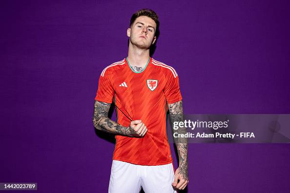 Joe Rondo Joe Rodon of Wales poses during the official FIFA World Cup Qatar ...