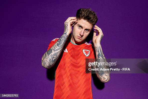 Joe Rondo Joe Rodon of Wales poses during the official FIFA World Cup Qatar ...