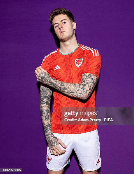 Joe Rondo Joe Rodon of Wales poses during the official FIFA World Cup Qatar ...