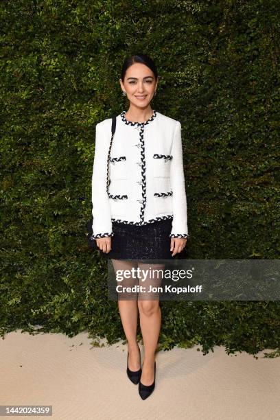 Nazanin Boniadi, wearing CHANEL, attends the Academy Women's Luncheon presented by CHANEL at Academy of Motion Picture Arts and Sciences on November...