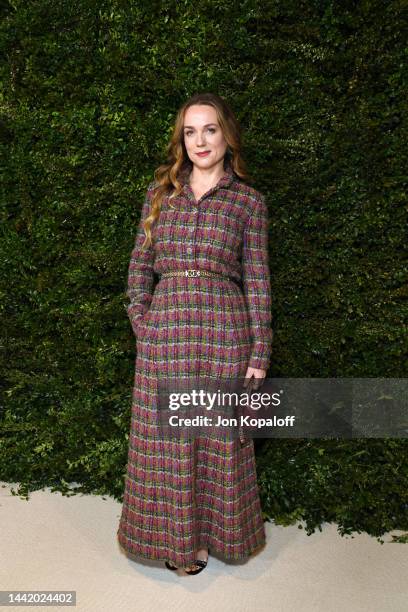 Kerry Condon, wearing CHANEL, attends the Academy Women's Luncheon presented by CHANEL at Academy of Motion Picture Arts and Sciences on November 16,...