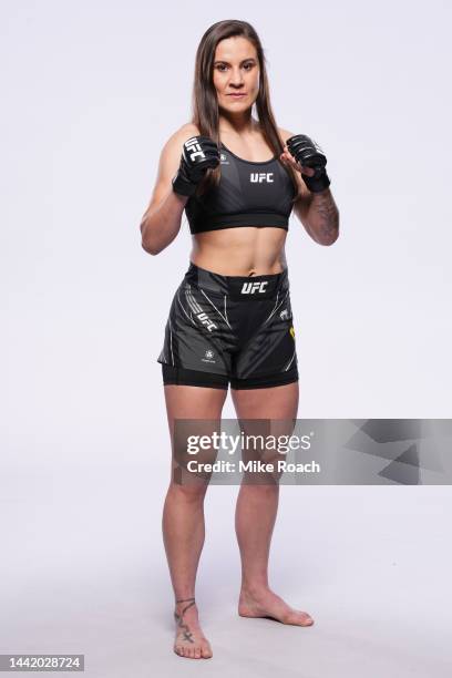 Jennifer Maia poses for a portrait during a UFC photo session on November 16, 2022 in Las Vegas, Nevada.