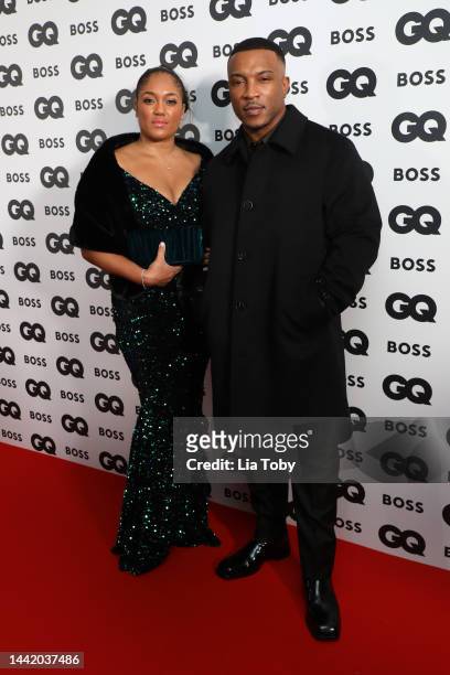 Danielle Isaie and Ashley Walters attends the GQ Men Of The Year Awards 2022 on November 16, 2022 in London, England.