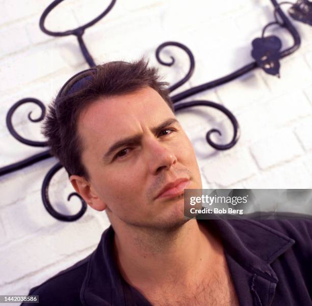 British musician John Taylor, of the English new wave band Duran Duran, poses for a portrait, New York, New York, circa 1997.