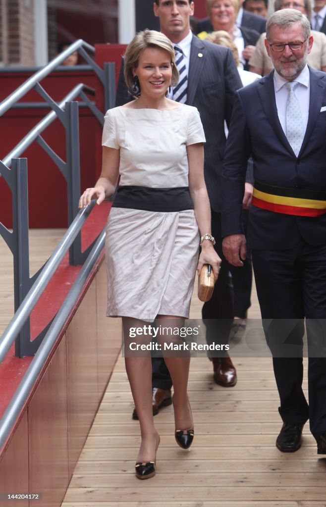 Princess Mathilde Attends Exhibition Opening In 'Minderbroederkerk'