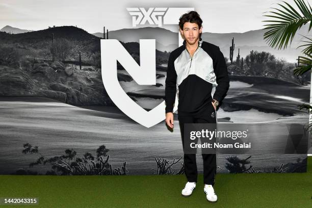 Singer, songwriter, actor, Nick Jonas attends the PXG Clubhouse Hosted By Nick Jonas & Renee Parsons on November 15, 2022 in New York City.