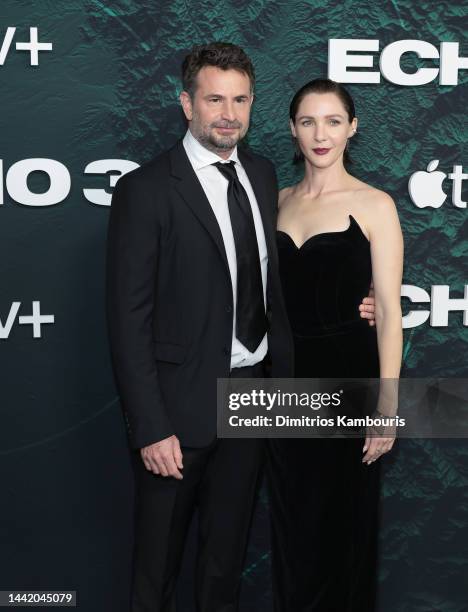 Director Mark Boal and Jennifer Ann Collins attend Apple TV+'s "Echo 3" New York Premiere the at Walter Reade Theater on November 16, 2022 in New...