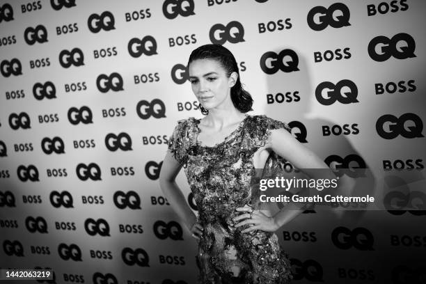 Ella Hunt attends the GQ Men Of The Year Awards 2022 at The Mandarin Oriental Hyde Park on November 16, 2022 in London, England.