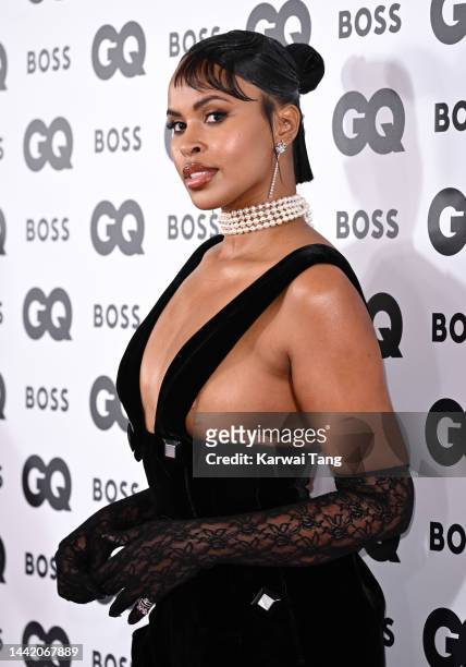 Sabrina Dhowre Elbaattends the GQ Men Of The Year Awards 2022 at Mandarin Oriental Hyde Park on November 16, 2022 in London, England.