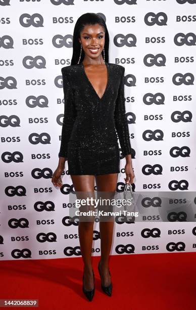 Leomie Anderson attends the GQ Men Of The Year Awards 2022 at Mandarin Oriental Hyde Park on November 16, 2022 in London, England.