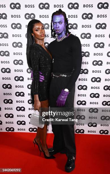Leomie Anderson and Lancey Foux attend the GQ Men Of The Year Awards 2022 at Mandarin Oriental Hyde Park on November 16, 2022 in London, England.