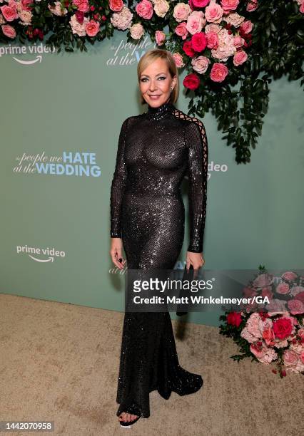 Allison Janney attends the Los Angeles premiere of Prime Video's "The People We Hate At The Wedding" at Regency Village Theatre on November 16, 2022...