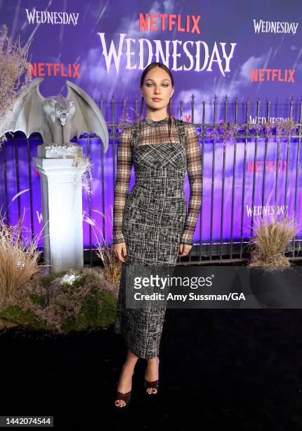 Maddie Ziegler attends the world premiere of Netflix's "Wednesday" at Hollywood Legion Theater on November 16, 2022 in Los Angeles, California.