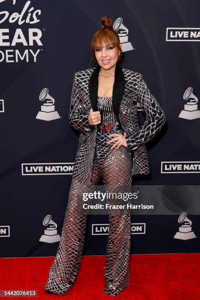 Thalía attends The Latin Recording Academy's 2022 Person of the Year Gala Honoring Marco Antonio Solis at Michelob ULTRA Arena on November 16, 2022...