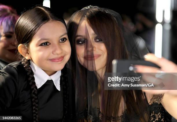 Jenna Ortega attends the world premiere of Netflix's "Wednesday" at Hollywood Legion Theater on November 16, 2022 in Los Angeles, California.