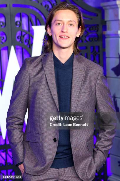Percy Hynes White attends the world premiere of Netflix's "Wednesday" at Hollywood Legion Theater on November 16, 2022 in Los Angeles, California.