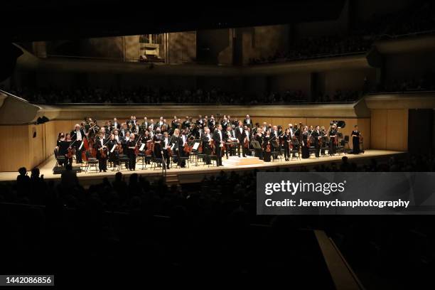 Toronto Symphony Orchestra performs during Celebration 100: A Gala With Yo-Yo Ma at Roy Thomson Hall on November 16, 2022 in Toronto, Ontario.