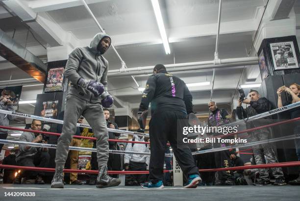 January 17: Lamont Peterson working out at Gleason's Gym on January 17th, 2018 in Brooklyn.