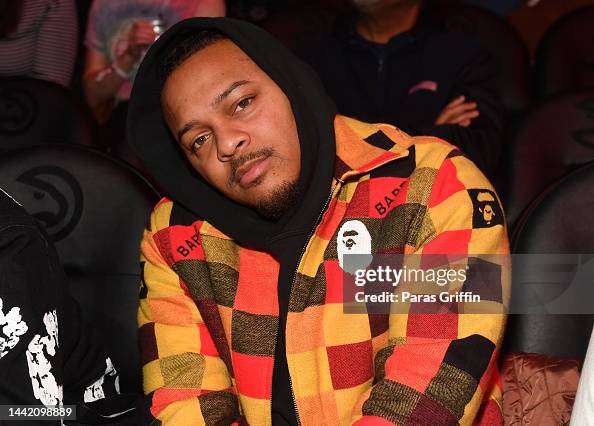 Rapper Shad Moss attends the game between the Boston Celtics and the ...