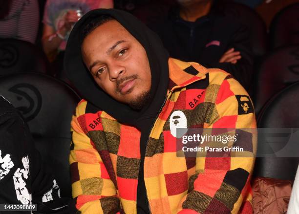 Rapper Shad Moss attends the game between the Boston Celtics and the Atlanta Hawks at State Farm Arena on November 16, 2022 in Atlanta, Georgia.