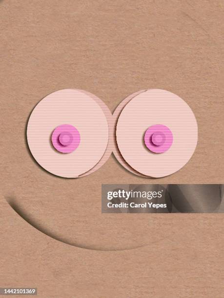 breast in paper work - borstkas stockfoto's en -beelden