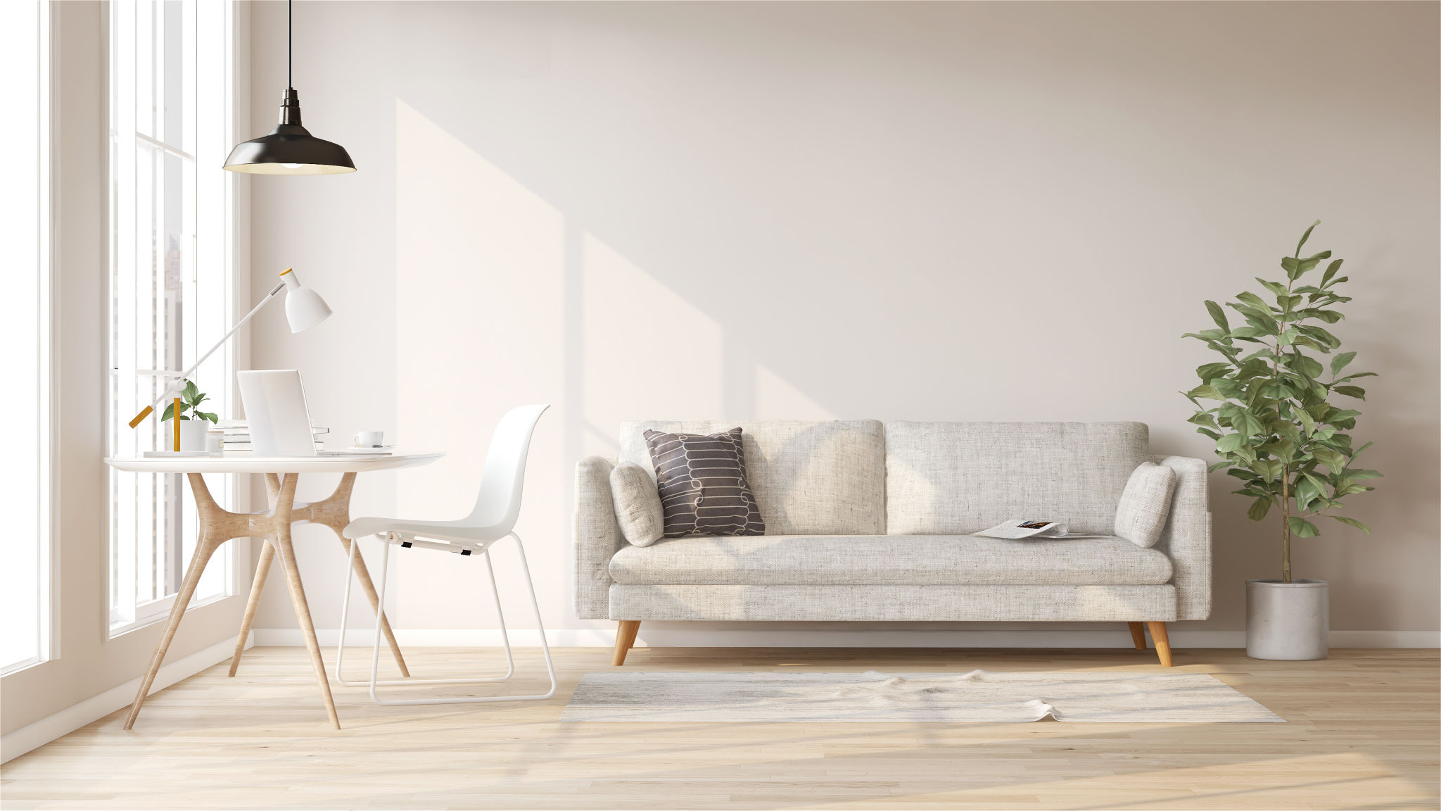 minimalist living room well-being