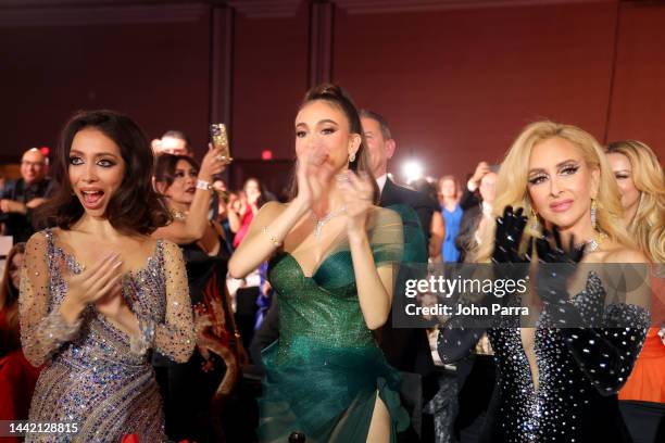 Alison Solis, MAR and Cristian Salas attend the 2022 Latin Recording Academy Person of the Year Honoring Marco Antonio Solís at the Mandalay Bay...