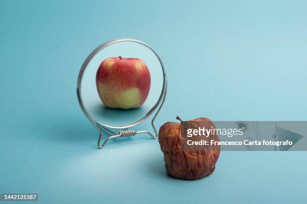 self-esteem concept - apple rot stock pictures, royalty-free photos & images