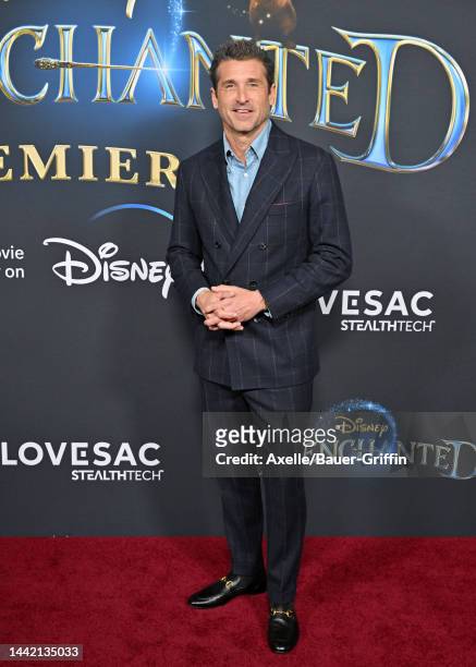 Patrick Dempsey attends Disney's "Disenchanted" Premiere at El Capitan Theatre on November 16, 2022 in Los Angeles, California.