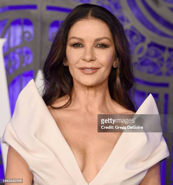 Catherine Zeta-Jones attends the World Premiere Of Netflix's "Wednesday" at Hollywood Legion Theater on November 16, 2022 in Los Angeles, California.
