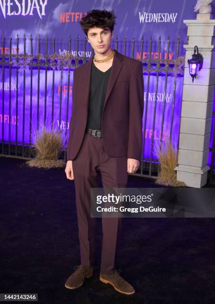 Dylan Michael Douglas attends the World Premiere Of Netflix's "Wednesday" at Hollywood Legion Theater on November 16, 2022 in Los Angeles, California.