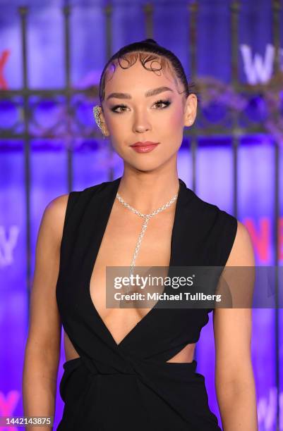 Naomi J. Ogawa attends the world premiere of Netflix's "Wednesday" at Hollywood Legion Theater on November 16, 2022 in Los Angeles, California.