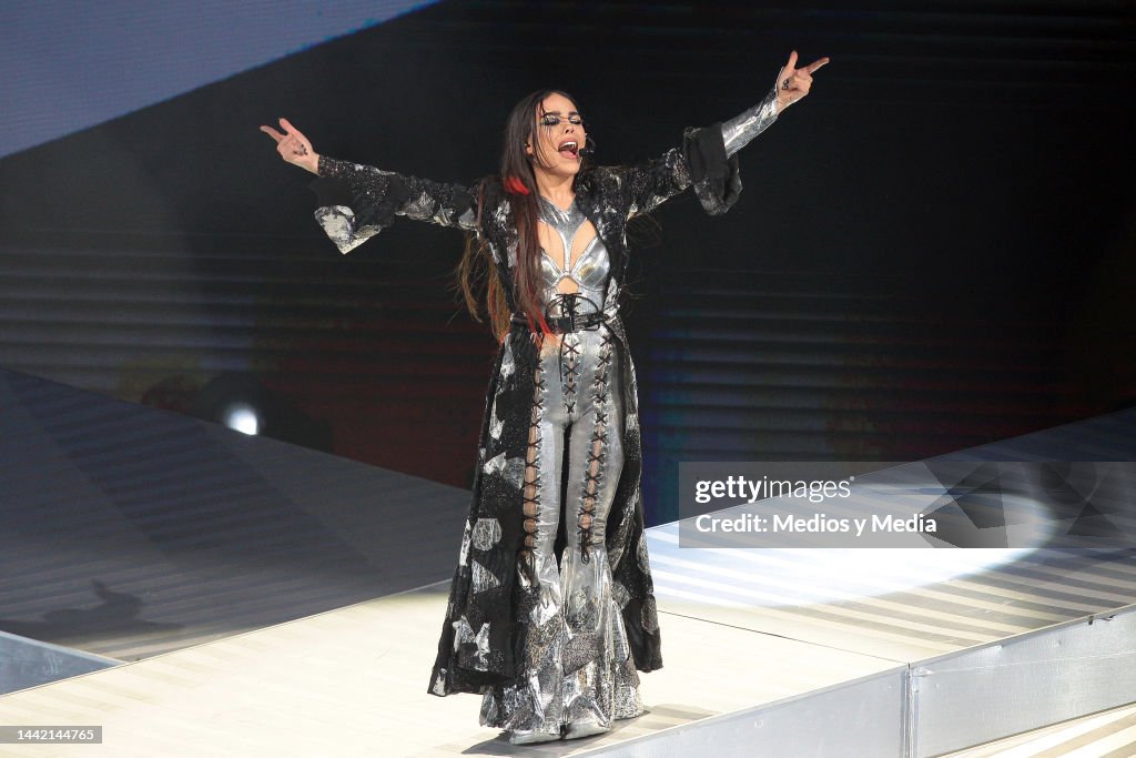 Danna Rouse Danna Paola performing during her debut at Auditorio Nacional stage ...