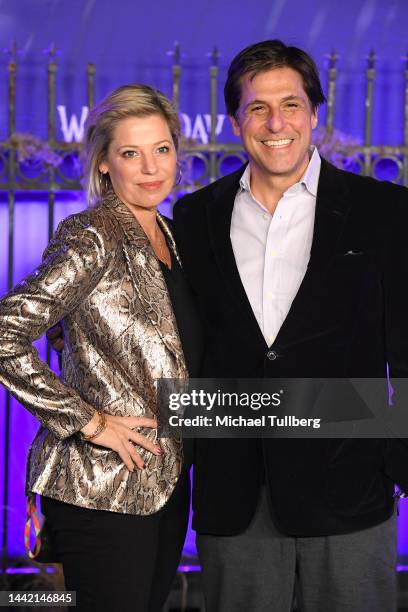 Kayla Alpert and Jonathan Glickman attend the world premiere of Netflix's "Wednesday" at Hollywood Legion Theater on November 16, 2022 in Los...