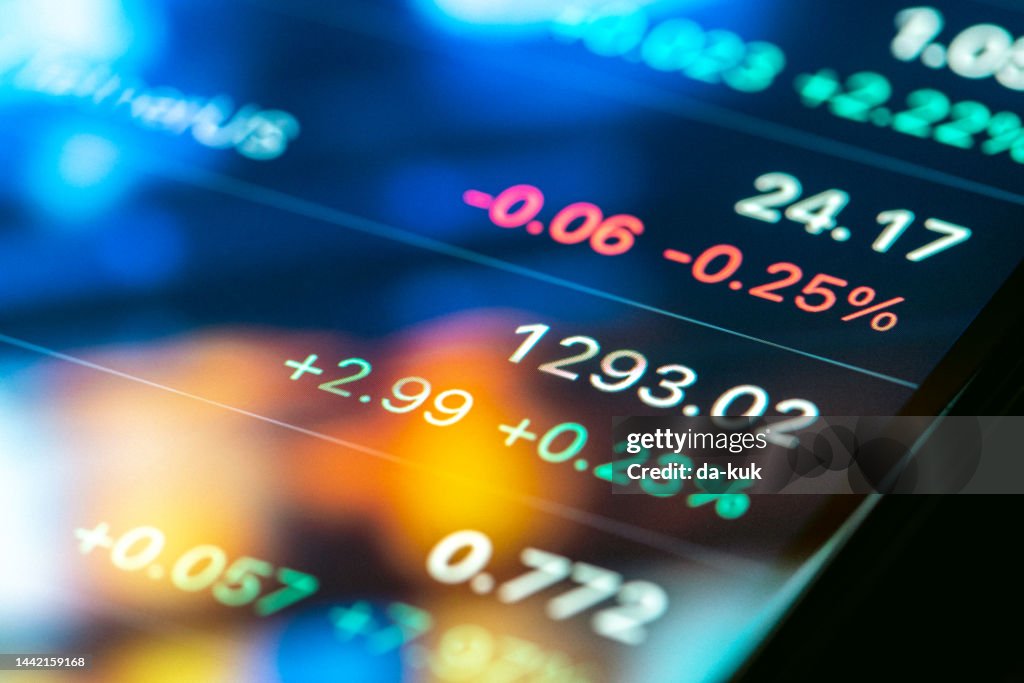 Trading charts and data on digital screen. TradingView