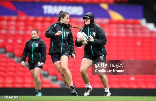 General view during the New Zealand Captain's Run ahead of the Women's Rugby League World Cup Final against Australia at Old Trafford on November 17,...