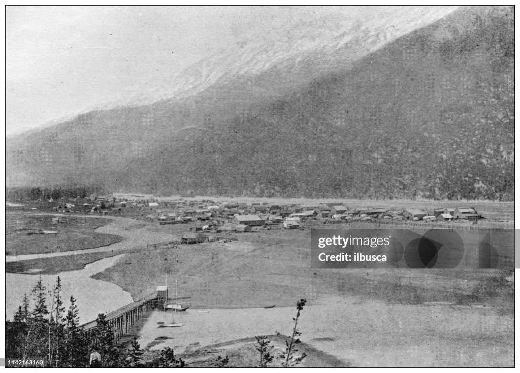 Antique image: Klondike Gold Rush, Dyea, Alaska