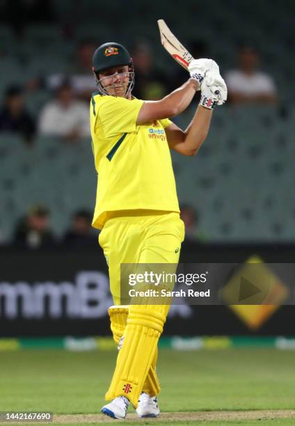 Cameron Green of Australia during game one of the One Day International series between Australia and England at Adelaide Oval on November 17, 2022 in...