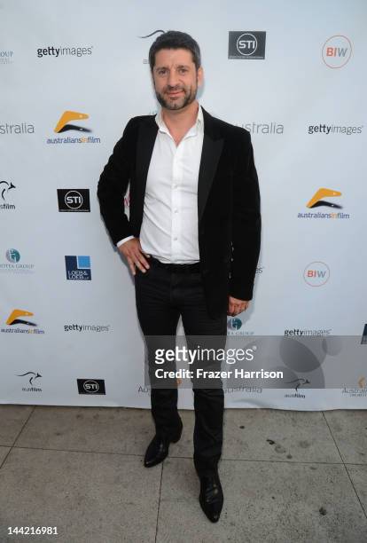 Actor Harli Ames arrives at the Australians In Film Screening and USA premiere of Myriad Pictures' "The Cup" at Laemmle's Music Hall 3 on May 11,...