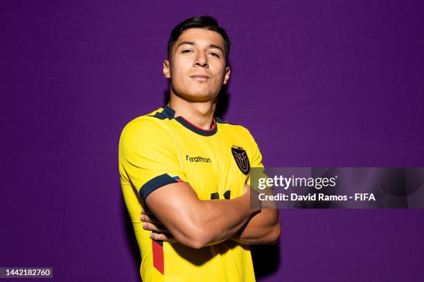 Alan Franco of Ecuador poses during the official FIFA World Cup Qatar 2022 portrait session on November 16, 2022 in Doha, Qatar.