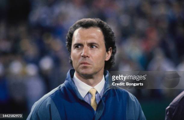 German football manager and former footballer Franz Beckenbauer, manager of the West Germany national team, during the 1986 FIFA World Cup, in...