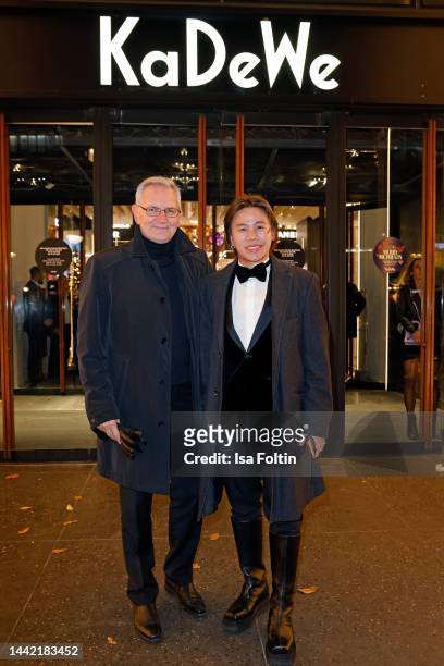 Yochi and guest attends the 115th Anniversary and Grand Opening Of KaDeWe at KaDeWe on November 16, 2022 in Berlin, Germany.