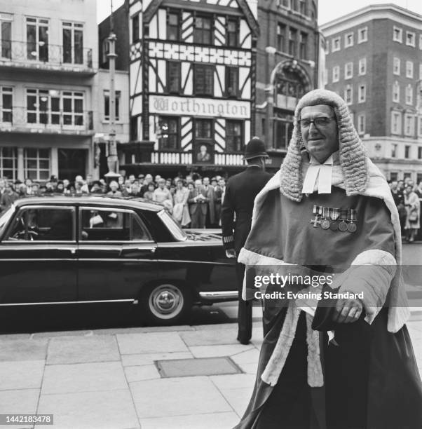 High Court judge Geoffrey Streatfeild outside the Royal Courts of Justice in London on October 9th, 1962.